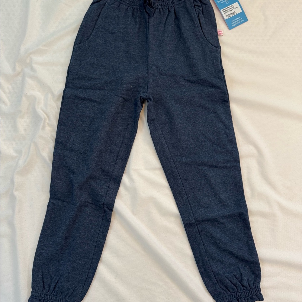 Ruffle Butts Blue Jogger Sweatpants with Elastic Waistband